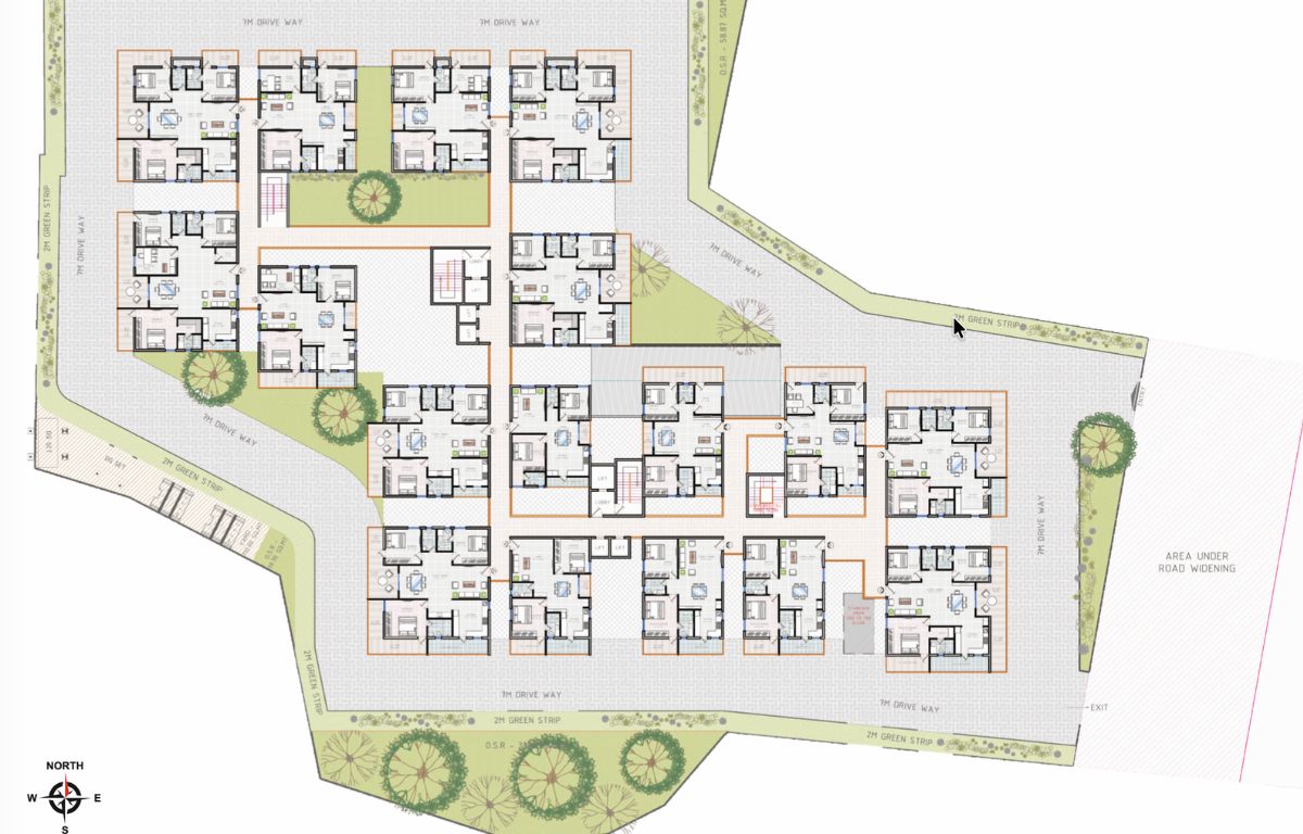 Anmol Terrasa master layout plan, Miyapur